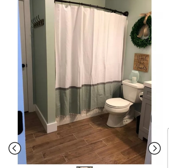 Woven Shower Curtain Green/White - Project 62 - Picture 10 of 16